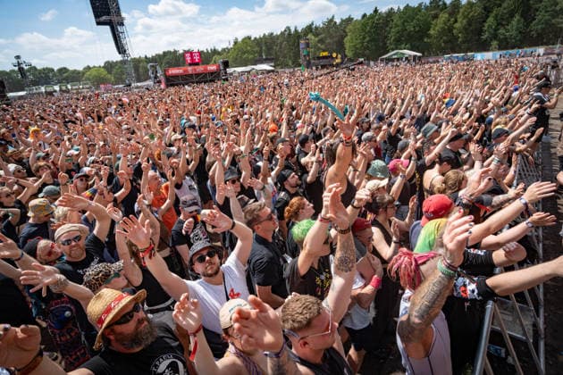 Blick auf das Festivalgelände mit Publikum, 21.06.2026;Hurricane-Musikfestival 2026 in Scheeßel, Nidersachsen, Scheeßel Niedersachsen Deutschland Festivalgelände
