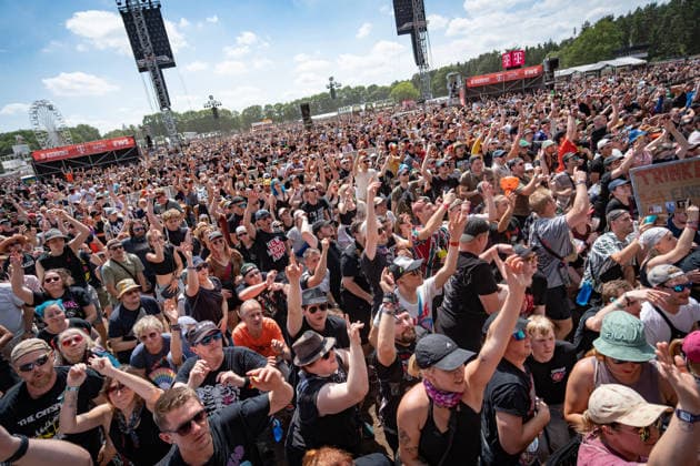Blick auf das Festivalgelände mit Publikum, 21.06.2026;Hurricane-Musikfestival 2026 in Scheeßel, Nidersachsen, Scheeßel Niedersachsen Deutschland Festivalgelände