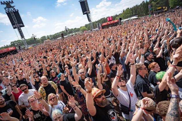 Blick auf das Festivalgelände mit Publikum, 21.06.2026;Hurricane-Musikfestival 2026 in Scheeßel, Nidersachsen, Scheeßel Niedersachsen Deutschland Festivalgelände