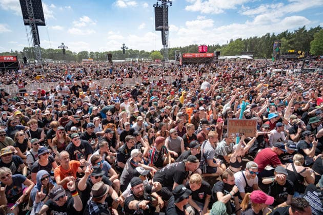 Blick auf das Festivalgelände mit Publikum, 21.06.2026;Hurricane-Musikfestival 2026 in Scheeßel, Nidersachsen, Scheeßel Niedersachsen Deutschland Festivalgelände