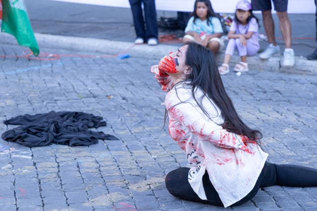 IPA85915220 - Rally in Piazza Santi Apostoli in Rome in solidarity with the women and people in Afghanistan who continue to suffer repression and serious human rights violations  Copyright: xMatteoxNardonex xx 85915220