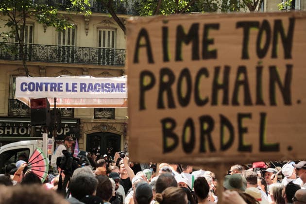 Anti-racism and anti-far-right demonstration held in Paris PARIS, FRANCE - JUNE 21: People gather for a protest against racism and the far-right in the Barbes neighborhood of Paris, Ile-de-France region, France on June 21, 2026. Mohamad Salaheldin Abdelghani Alsayed Anadolu Paris France. Editorial use only. Please get in touch for any other usage.  Copyright: x2026xAnadoluxMohamadxSalaheldinxAbdelghanixAlsayedx