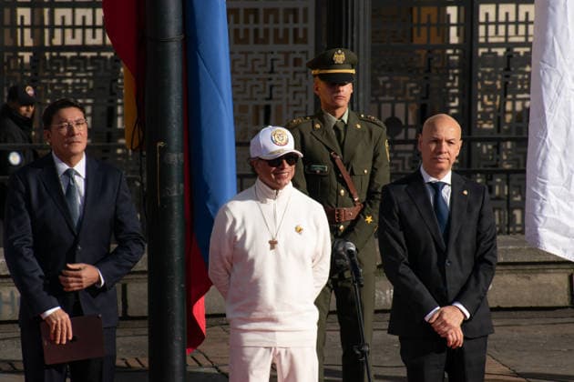 June 21, 2026, Bogota, Bogota D.C, Colombia: Colombian president Petro during the runoff round of elections in Colombia, June 21, 2026, Colombia faces tebse election between a far right lawyer and a senator of the ruling party. Bogota Colombia - ZUMAvp1_ 20260621_zia_vp1_012 Copyright: xLuisaxBorjaxLunax