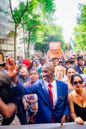 The Mayor of Saint Denis, Bally Bagayoko, at the Rally Against Racism on 21 June 2026. - 21 06 2026 - France France Paris -  GérardxCambonx xLexPictorium LePictorium_0337121