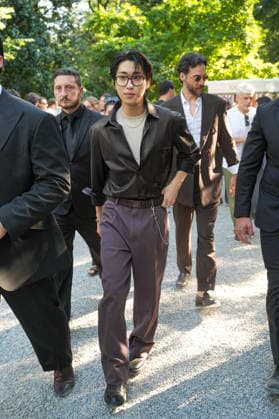 IPA85918986 - Milan, Milan Men™s Fashion Week Spring Summer 2027 - Men™s Fashion, Spring Summer 2027 - TOD™S presentation - arrivals In the photo: Han  Copyright: xRiccardoxGIordanox xRiccardoxGiordanox 85918986