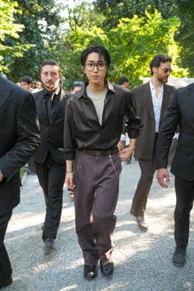 IPA85918987 - Milan, Milan Men™s Fashion Week Spring Summer 2027 - Men™s Fashion, Spring Summer 2027 - TOD™S presentation - arrivals In the photo: Han  Copyright: xRiccardoxGIordanox xRiccardoxGiordanox 85918987