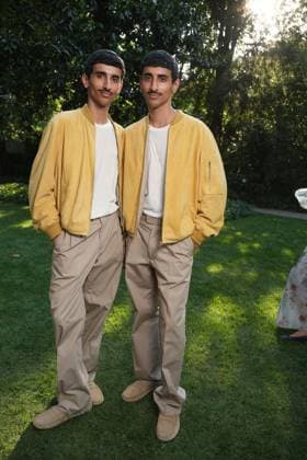 IPA85918999 - Milan, Milan Men™s Fashion Week Spring Summer 2027 - Men™s Fashion, Spring Summer 2027 - TOD™S presentation - arrivals In the photo: Twins Hadban  Copyright: xRiccardoxGIordanox xRiccardoxGiordanox 85918999