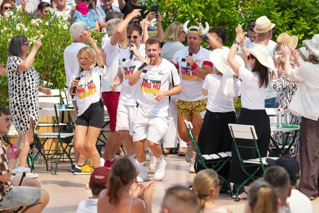 ZDF-Fernsehgarten 2026. Lorenz Büffel, Mia Julia und Malle Anja im ZDF Fernsehgarten mit dem Motto Discofox am 21.06.2026 in Mainz. Mainz ZDF Fernsehgarten Rheinland-Pfalz *** ZDF Fernsehgarten 2026