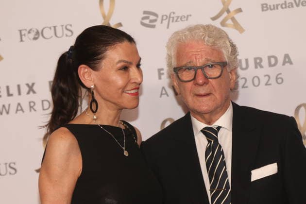 Marion Kiechle und Marcel Reif bei der 21. Verleihung des Felix Burda Award 2026 im Axica-Kongress- und Tagungszentrum. Berlin, 21.06.2026 *** Marion Kiechle and Marcel Reif at the 21st Felix Burda Award Ceremony in 2026 at the Axica Congress and Conference Center in Berlin, June 21, 2026,detected_source_language Copyright: xAgenturxMatthiasxWehnertx xM.xGränzdörferx