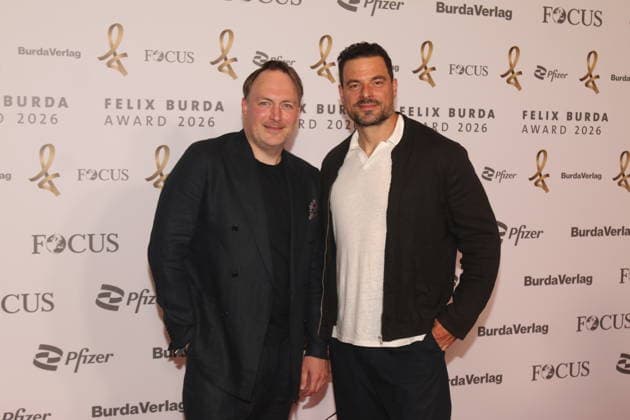 Martin Stange and Tobias Licht bei der 21. Verleihung des Felix Burda Award 2026 im Axica-Kongress- und Tagungszentrum. Berlin, 21.06.2026 *** Martin Stange and Tobias Licht at the 21st Felix Burda Award Ceremony in 2026 at the Axica Congress and Conference Center in Berlin, June 21, 2026,detected_source_language Copyright: xAgenturxMatthiasxWehnertx xM.xGränzdörferx