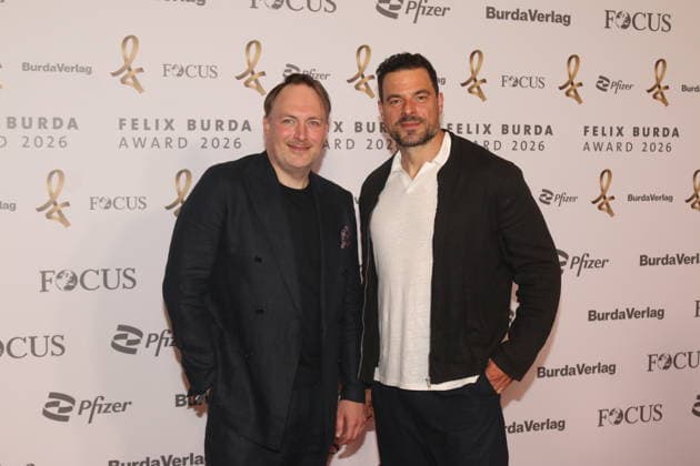 Martin Stange and Tobias Licht bei der 21. Verleihung des Felix Burda Award 2026 im Axica-Kongress- und Tagungszentrum. Berlin, 21.06.2026 *** Martin Stange and Tobias Licht at the 21st Felix Burda Award Ceremony in 2026 at the Axica Congress and Conference Center in Berlin, June 21, 2026,detected_source_language Copyright: xAgenturxMatthiasxWehnertx xM.xGränzdörferx