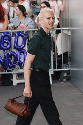 IPA85924175 - Milan, Milan Fashion Week Menswear Spring Summer 2027 - Men s Fashion, Spring Summer 2027 - Prada Afterparty - Guests arriving. Pictured: Ruaridh Mollica (Italian-British actor)  Copyright: xAlessandroxBremecx xx 85924175