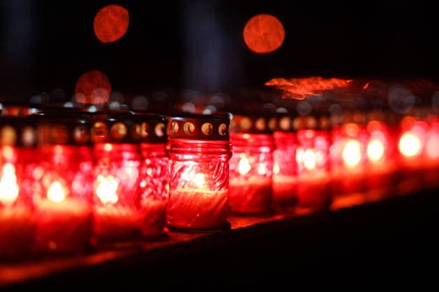 RUSSIA, MOSCOW - JUNE 21, 2026: Lit candles are seen during an event titled Candle of Remembrance at Victory Museum. The event commemorates the 85th anniversary of Nazi Germany s invasion of the Soviet Union in WWII. Mikhail Tereshchenko TASS  94121370