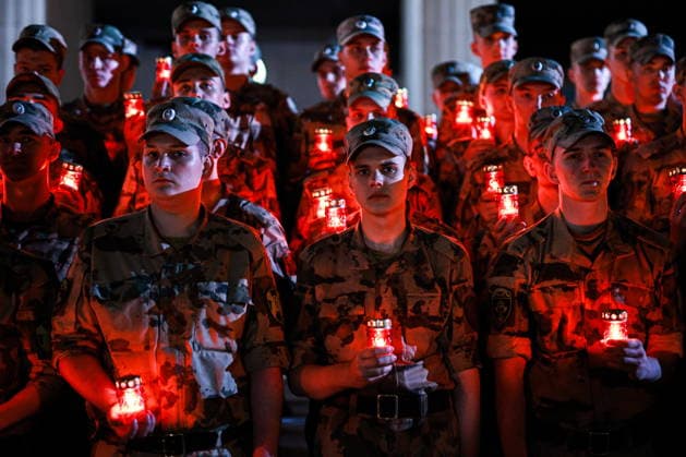 RUSSIA, MOSCOW - JUNE 21, 2026: People take part in an event titled Candle of Remembrance at Victory Museum. The event commemorates the 85th anniversary of Nazi Germany s invasion of the Soviet Union in WWII. Mikhail Tereshchenko TASS  94122019