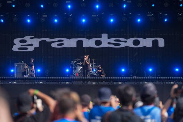 ROCK IN RIO LISBOA 2026 ROCK IN RIO LISBOA: Grandson performing at Palco Mundo on second day of Rock In Rio Lisboa, at Parque Tejo, in Lisbon, Portugal, this Sunday 21. (Photo: Bruno de Carvalho Brazil Photo Press) Lisboa Parque das Nacoes Lisboa Portugal Copyright: xBrunoxdexCarvalhox