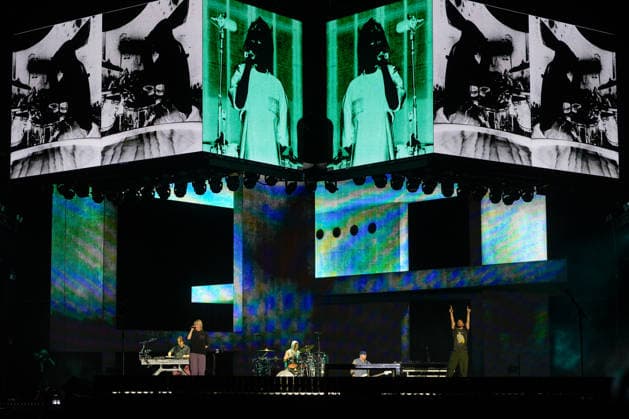 ROCK IN RIO LISBOA 2026 ROCK IN RIO LISBOA: Linkin Park performing at Palco Mundo on second day of Rock In Rio Lisboa, at Parque Tejo, in Lisbon, Portugal, this Sunday 21. (Photo: Bruno de Carvalho Brazil Photo Press) Lisboa Parque das Nacoes Lisboa Portugal Copyright: xBrunoxdexCarvalhox