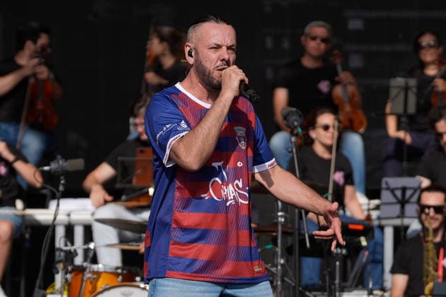 ROCK IN RIO LISBOA 2026 ROCK IN RIO LISBOA: Sam The Kid performing at Palco Musica Valley on second day of Rock In Rio Lisboa, at Parque Tejo, in Lisbon, Portugal, this Sunday 21. (Photo: Bruno de Carvalho Brazil Photo Press) Lisboa Parque das Nacoes Lisboa Portugal Copyright: xBrunoxdexCarvalhox