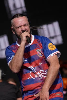 ROCK IN RIO LISBOA 2026 ROCK IN RIO LISBOA: Sam The Kid performing at Palco Musica Valley on second day of Rock In Rio Lisboa, at Parque Tejo, in Lisbon, Portugal, this Sunday 21. (Photo: Bruno de Carvalho Brazil Photo Press) Lisboa Parque das Nacoes Lisboa Portugal Copyright: xBrunoxdexCarvalhox