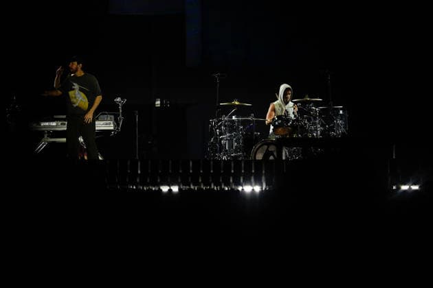 ROCK IN RIO LISBOA 2026 ROCK IN RIO LISBOA: Linkin Park performing at Palco Mundo on second day of Rock In Rio Lisboa, at Parque Tejo, in Lisbon, Portugal, this Sunday 21. (Photo: Bruno de Carvalho Brazil Photo Press) Lisboa Parque das Nacoes Lisboa Portugal Copyright: xBrunoxdexCarvalhox