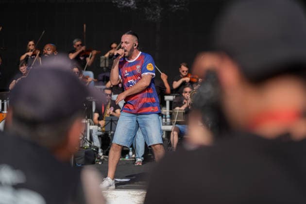ROCK IN RIO LISBOA 2026 ROCK IN RIO LISBOA: Sam The Kid performing at Palco Musica Valley on second day of Rock In Rio Lisboa, at Parque Tejo, in Lisbon, Portugal, this Sunday 21. (Photo: Bruno de Carvalho Brazil Photo Press) Lisboa Parque das Nacoes Lisboa Portugal Copyright: xBrunoxdexCarvalhox