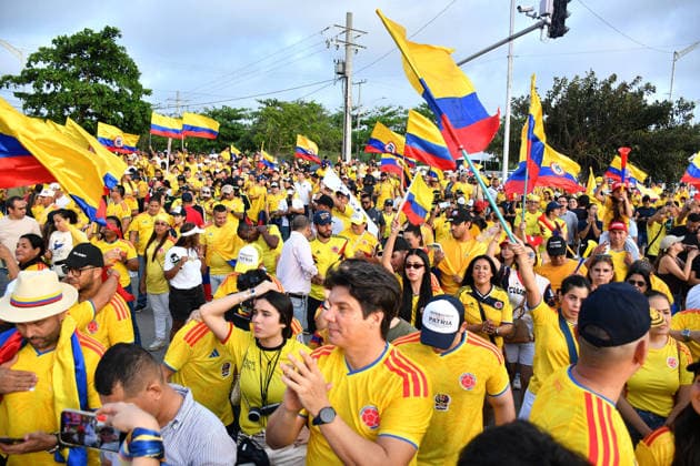 Abelardo de la Espriella celebrates presidential election victory in Colombia BARRANQUILLA, COLOMBIA - JUNE 21: Supporters of far-right presidential candidate Abelardo de la Espriella celebrate his electoral victory in Barranquilla, Colombia, on June 21, 2026. Cristian Acosta Anadolu Barranquilla Colombia. Editorial use only. Please get in touch for any other usage.  Copyright: x2026xAnadoluxCristianxAcostax