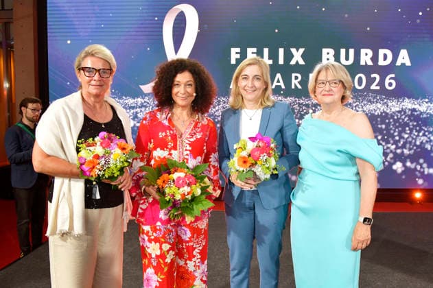 Simone Borchardt, Barbara Wussow, Nina Warken und Heidrun Thaiss bei der 21. Verleihung des Felix Burda Award 2026 im AXICA. Berlin, 21.06.2026 *** Simone Borchardt, Barbara Wussow, Nina Warken, and Heidrun Thaiss at the 21st Felix Burda Award ceremony in 2026 at AXICA Berlin, June 21, 2026,detected_source_language Foto:xM.xBehrensx xFuturexImagex burda_6666