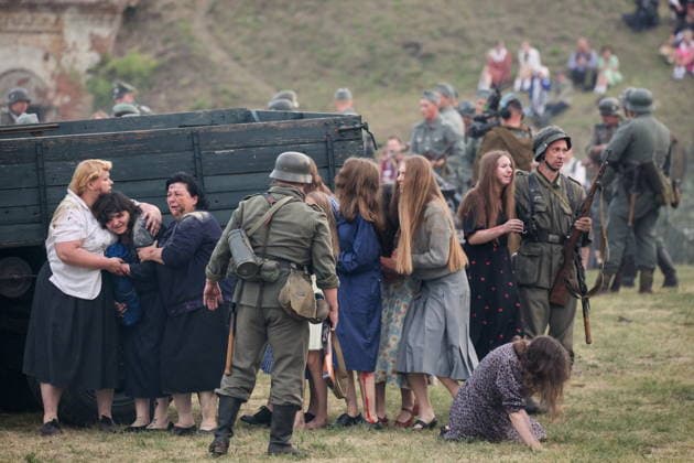 BELARUS, BREST - JUNE 22, 2026: A military-historical re-enactment at the Brest Fortress. The event marks the 85th anniversary of the Nazi German Invasion of the Soviet Union in World War II. Maxim Malinovsky TASS  94130704