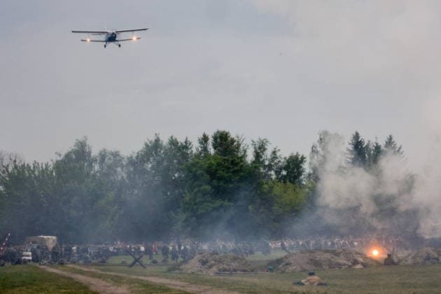 BELARUS, BREST - JUNE 22, 2026: A military-historical re-enactment at the Brest Fortress. The event marks the 85th anniversary of the Nazi German Invasion of the Soviet Union in World War II. Maxim Malinovsky TASS  94130734