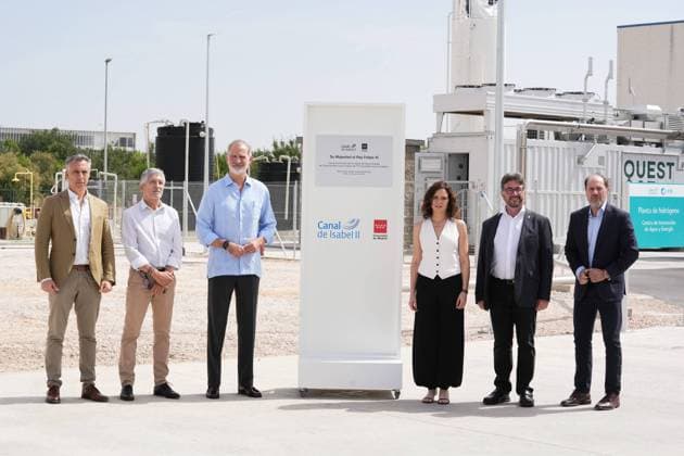 Inauguration of innovation Water and Energy Center during 175 anniverasary of Canal de Isabel II in Madrid on Monday, 22 June 2026. In picture King Felipe VI and Isabel Diaz Ayuso Inaugura el centro de innovación de agua y energía, en el marco de la conmemoración del 175º aniversario de la creación de Canal de Isabel II en Madrid a 22 de Junio de 2026 Sara Cordon Press Cordon Press 