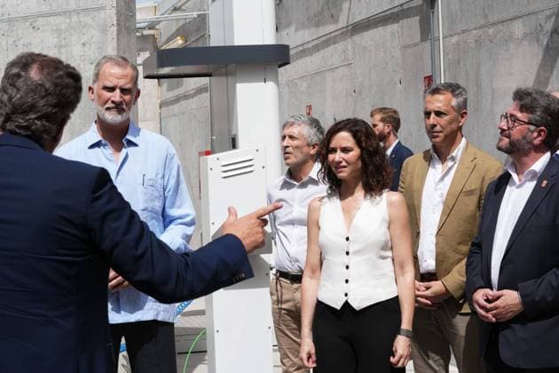 Inauguration of innovation Water and Energy Center during 175 anniverasary of Canal de Isabel II in Madrid on Monday, 22 June 2026. In picture King Felipe VI and Isabel Diaz Ayuso Inauguracion del centro de innovación de agua y energía, en el marco de la conmemoración del 175º aniversario de la creación de Canal de Isabel II en Madrid a 22 de Junio de 2026 Sara Cordon Press Cordon Press 