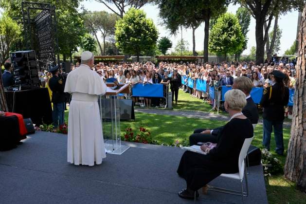 ITALY - POPE LEO XIV DURING A VISIT AT THE HEADQUARTERS OF WORLD FOOD PROGRAMME IN ROME - 2026 6 22 Italy, Rome, Vatican, 2026 6 22 Pope Leo XIV during a visit at the Headquarters of World Food Programme (WFP), in Rome EDITORIAL USE ONLY - NO BOOKS Copyright: xVATICANxMEDIAx