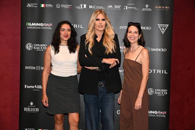 IPA85937218 - Rome: Casa del Cinema. Presentation of the Filming Italy Sardegna Festival. Pictured: Ludovica Galletta, Tiziana Rocca, Federica Corti  Copyright: xMaurizioxD Avanzox xDxAvanzo Provvisionatox 85937218