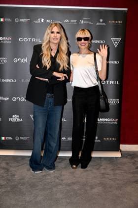 IPA85937323 - Rome: Casa del Cinema. Presentation of the Filming Italy Sardegna Festival. Pictured: Tiziana Rocca, Micaela Ramazzotti  Copyright: xMaurizioxD Avanzox xDxAvanzo Provvisionatox 85937323