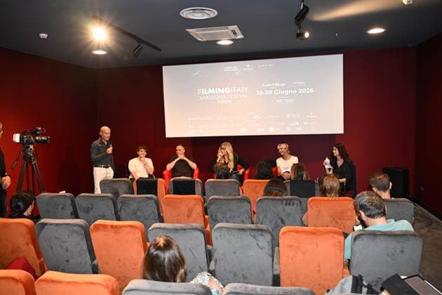 IPA85937402 - Rome: Casa del Cinema. Presentation of the Filming Italy Sardegna Festival. Pictured: Mattia Cirilli, Gabriele Cirilli, Tiziana Rocca, Micaela Ramazzotti, Domizia De Rosa  Copyright: xMaurizioxD Avanzox xDxAvanzo Provvisionatox 85937402