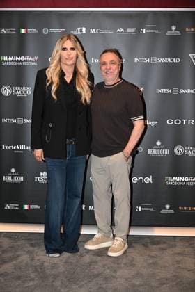 IPA85937258 - Rome: Casa del Cinema. Presentation of the Filming Italy Sardegna Festival. Pictured: Tiziana Rocca, Gabriele Cirilli  Copyright: xMaurizioxD Avanzox xDxAvanzo Provvisionatox 85937258
