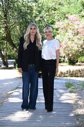 IPA85937419 - Rome: Casa del Cinema. Presentation of the Filming Italy Sardegna Festival. Pictured: Tiziana Rocca, Micaela Ramazzotti  Copyright: xMaurizioxD Avanzox xDxAvanzo Provvisionatox 85937419