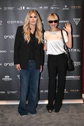 IPA85937318 - Rome: Casa del Cinema. Presentation of the Filming Italy Sardegna Festival. Pictured: Tiziana Rocca, Micaela Ramazzotti  Copyright: xMaurizioxD Avanzox xDxAvanzo Provvisionatox 85937318