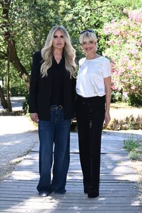 IPA85937417 - Rome: Casa del Cinema. Presentation of the Filming Italy Sardegna Festival. Pictured: Tiziana Rocca, Micaela Ramazzotti  Copyright: xMaurizioxD Avanzox xDxAvanzo Provvisionatox 85937417