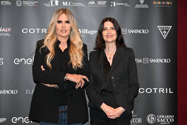 IPA85937159 - Rome: Casa del Cinema. Presentation of the Filming Italy Sardegna Festival. Pictured: Tiziana Rocca, Domizia De Rosa  Copyright: xMaurizioxD Avanzox xDxAvanzo Provvisionatox 85937159