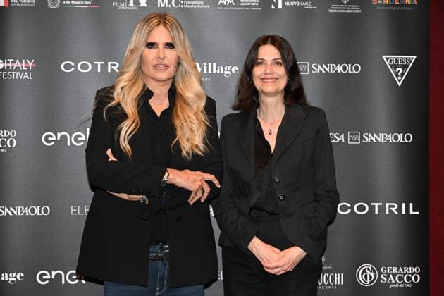 IPA85937166 - Rome: Casa del Cinema. Presentation of the Filming Italy Sardegna Festival. Pictured: Tiziana Rocca, Domizia De Rosa  Copyright: xMaurizioxD Avanzox xDxAvanzo Provvisionatox 85937166