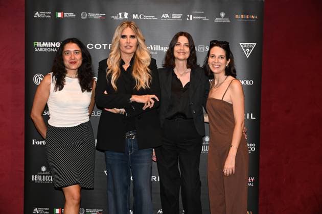 IPA85937198 - Rome: Casa del Cinema. Presentation of the Filming Italy Sardegna Festival. Pictured: Ludovica Galletta, Tiziana Rocca, Domizia De Rosa, Federica Corti  Copyright: xMaurizioxD Avanzox xDxAvanzo Provvisionatox 85937198