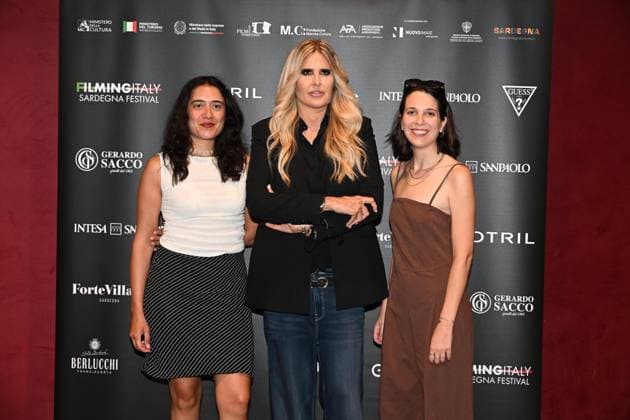IPA85937213 - Rome: Casa del Cinema. Presentation of the Filming Italy Sardegna Festival. Pictured: Ludovica Galletta, Tiziana Rocca, Federica Corti  Copyright: xMaurizioxD Avanzox xDxAvanzo Provvisionatox 85937213