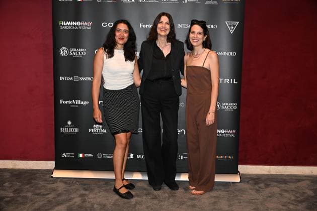 IPA85937227 - Rome: Casa del Cinema. Presentation of the Filming Italy Sardegna Festival. Pictured: Ludovica Galletta, Domizia De Rosa, Federica Corti  Copyright: xMaurizioxD Avanzox xDxAvanzo Provvisionatox 85937227