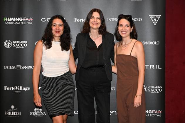 IPA85937232 - Rome: Casa del Cinema. Presentation of the Filming Italy Sardegna Festival. Pictured: Ludovica Galletta, Domizia De Rosa, Federica Corti  Copyright: xMaurizioxD Avanzox xDxAvanzo Provvisionatox 85937232