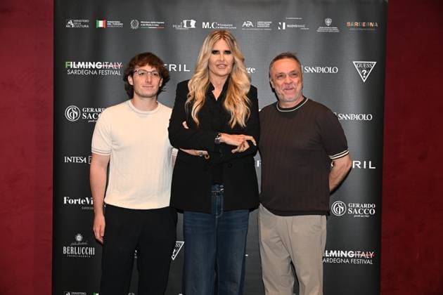 IPA85937274 - Rome: Casa del Cinema. Presentation of the Filming Italy Sardegna Festival. Pictured: Mattia Cirilli, Tiziana Rocca, Gabriele Cirilli  Copyright: xMaurizioxD Avanzox xDxAvanzo Provvisionatox 85937274