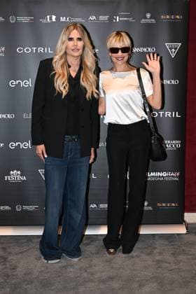 IPA85937317 - Rome: Casa del Cinema. Presentation of the Filming Italy Sardegna Festival. Pictured: Tiziana Rocca, Micaela Ramazzotti  Copyright: xMaurizioxD Avanzox xDxAvanzo Provvisionatox 85937317