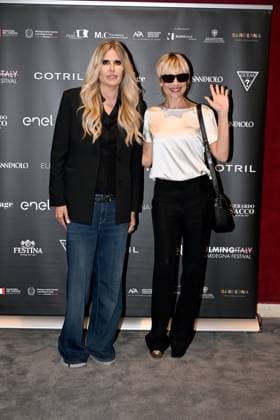 IPA85937319 - Rome: Casa del Cinema. Presentation of the Filming Italy Sardegna Festival. Pictured: Tiziana Rocca, Micaela Ramazzotti  Copyright: xMaurizioxD Avanzox xDxAvanzo Provvisionatox 85937319