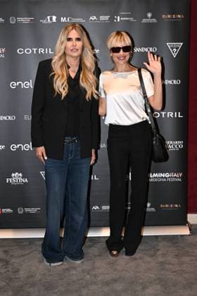 IPA85937320 - Rome: Casa del Cinema. Presentation of the Filming Italy Sardegna Festival. Pictured: Tiziana Rocca, Micaela Ramazzotti  Copyright: xMaurizioxD Avanzox xDxAvanzo Provvisionatox 85937320