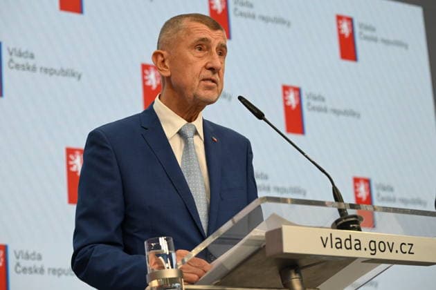 Czech Prime Minister Andrej Babis (ANO) at a press conference following a cabinet meeting to decide on the composition of the Czech delegation to the July NATO summit in Ankara, in Prague, Czech Republic, on June 22, 2026. (CTKxPhoto KaterinaxSulova) CTKPhotoP2026062205475  CTKPhotoP2026062205475
