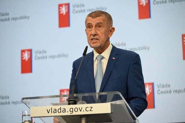 Czech Prime Minister Andrej Babis (ANO) at a press conference following a cabinet meeting to decide on the composition of the Czech delegation to the July NATO summit in Ankara, in Prague, Czech Republic, on June 22, 2026. (CTKxPhoto KaterinaxSulova) CTKPhotoP2026062205495  CTKPhotoP2026062205495